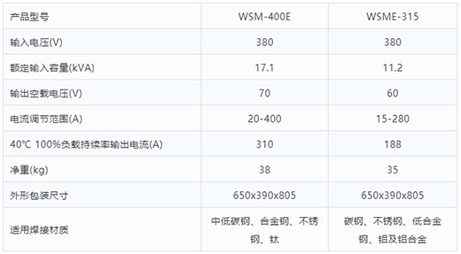 WilliamHill威廉希尔氩弧焊机WSM-400E WSME-315技术参数